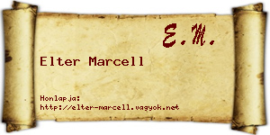 Elter Marcell névjegykártya
